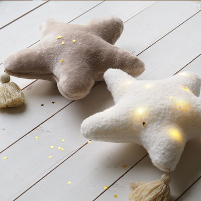 Veilleuse bébé étoile  Lin beige - Capuchon - Sundays Kids Store